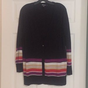 DKNY black and colored cardigan